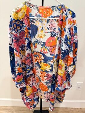 Vibrant Floral Cocoon Kimono | One Size (Fits 1X–3X)